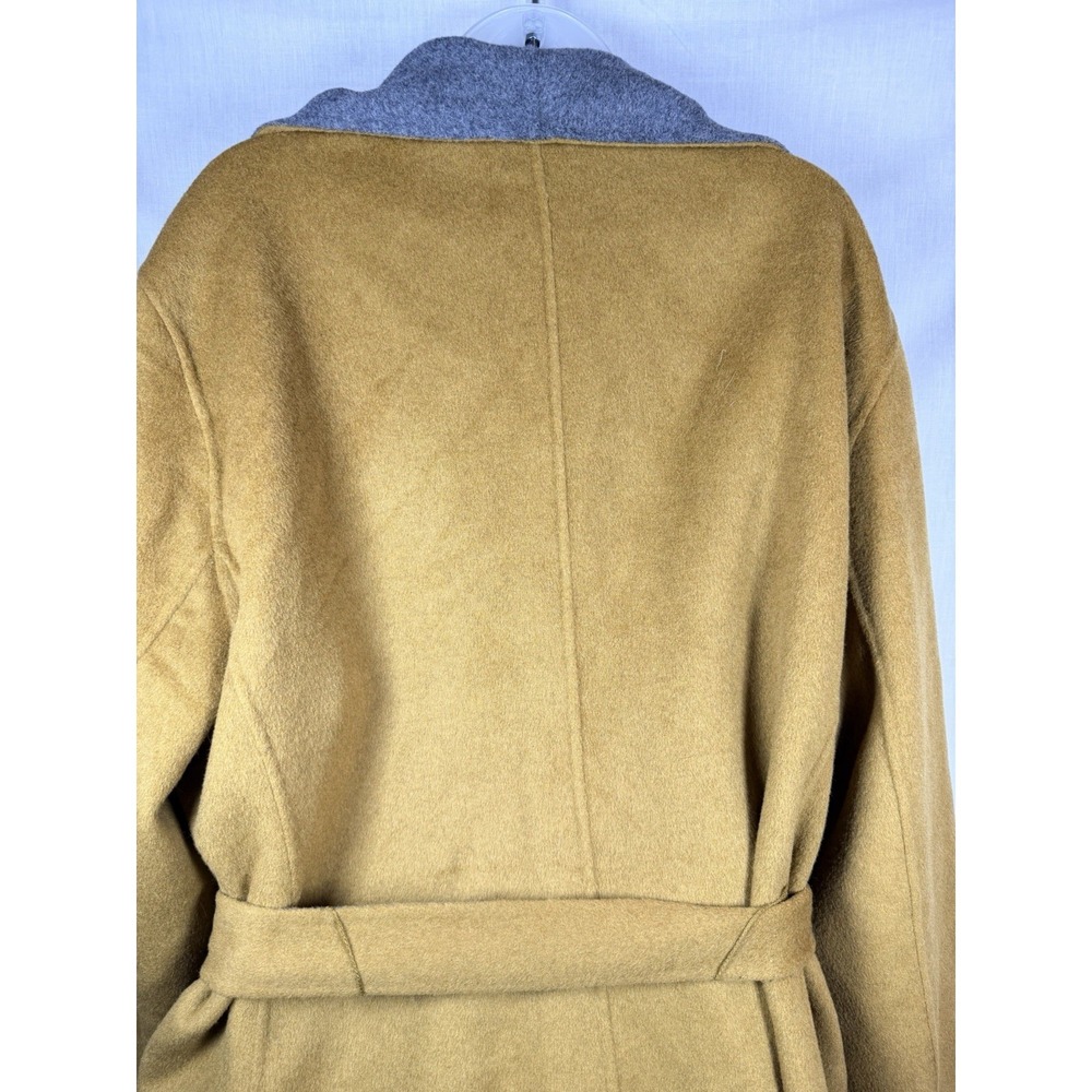 Summersalt The Warmest Wool Wrap Coat 2XL Mustard Gray Belted Luxury Capsule - Picture 12 of 13